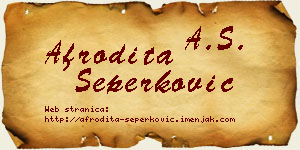 Afrodita Šeperković vizit kartica